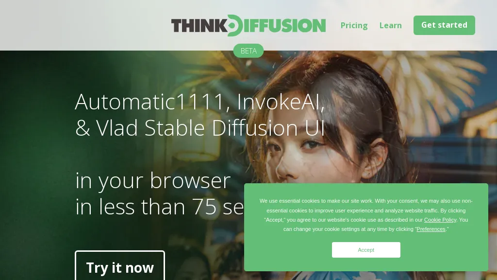 ThinkDiffusion：先进的AI艺术生成器