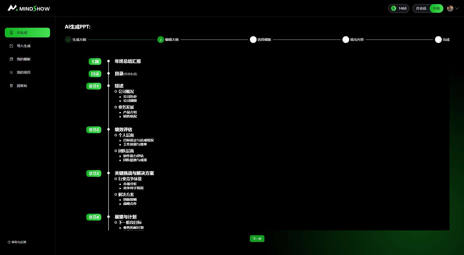 Mindshow：一句话生成PPT