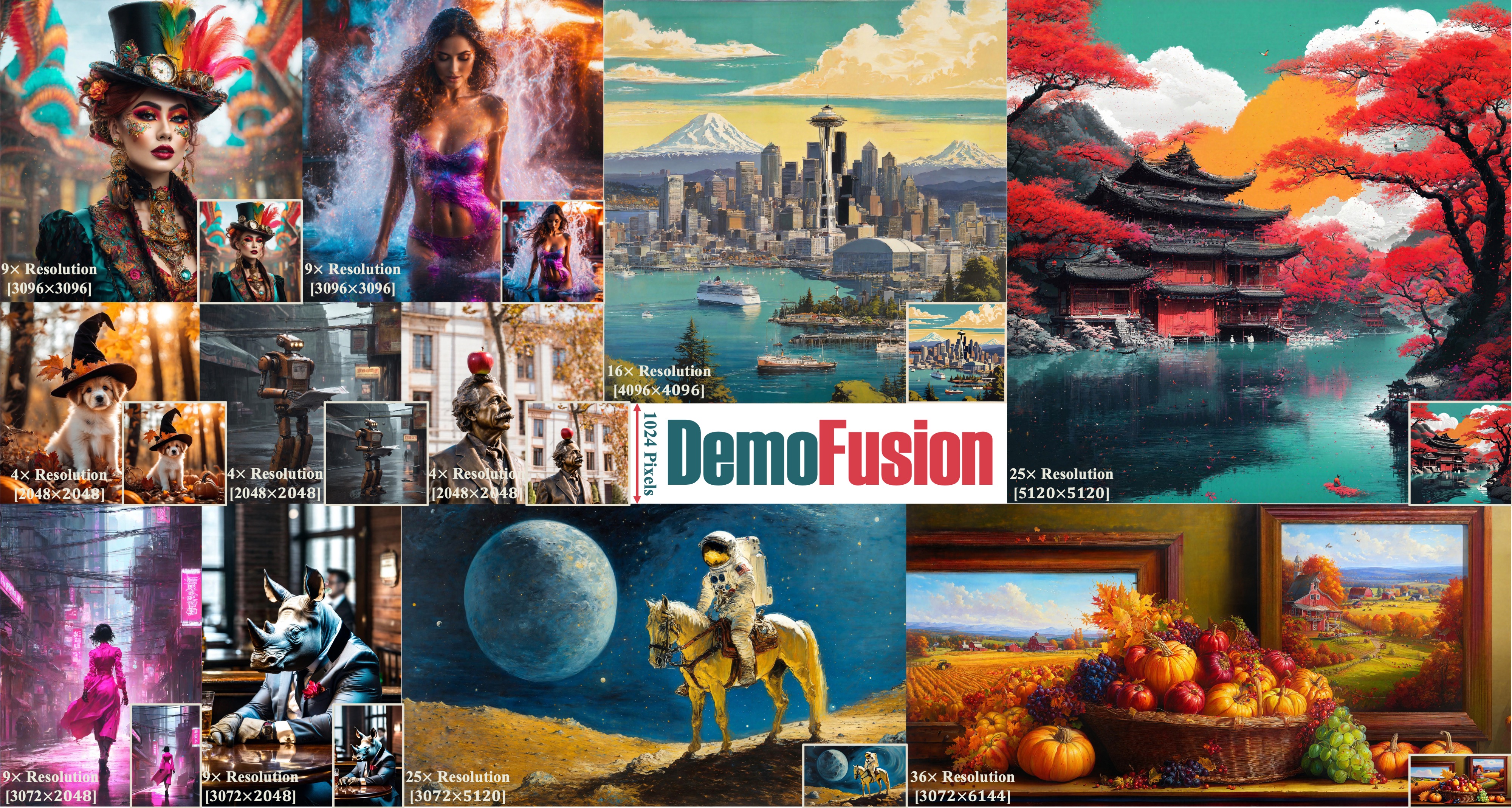 DemoFusion：开源免费的AI图像重绘工具