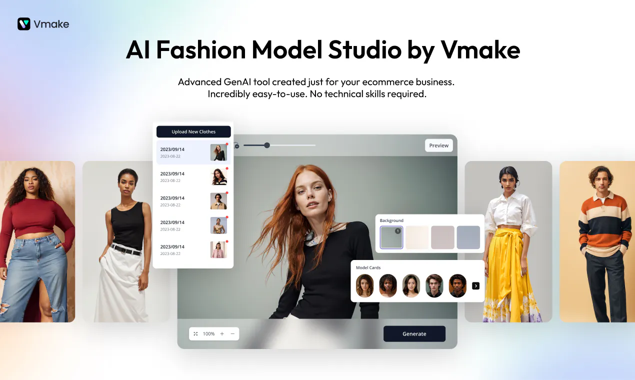 vmake.ai：AI服装模特生成器